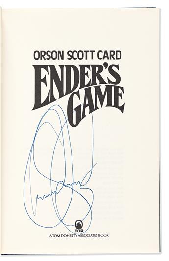 Card, Orson Scott (b. 1951) Enders Game, Signed First Edition.